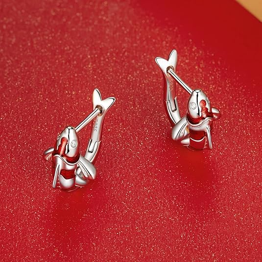 Koi Fish Huggie Hoop Earrings