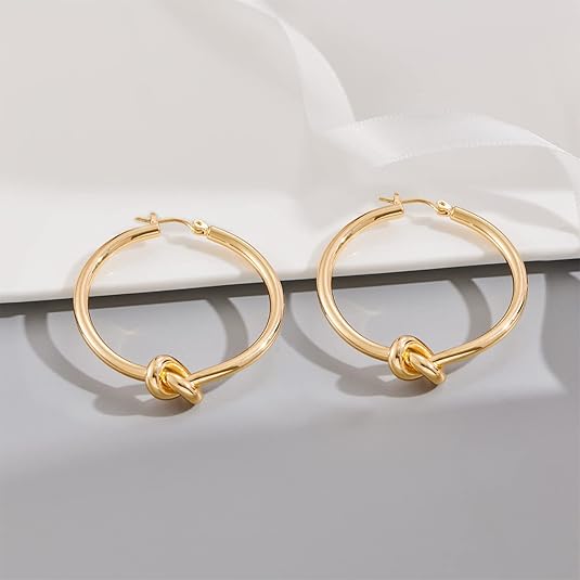 Infinity Love Knot Hoop Earrings