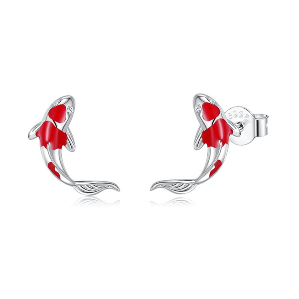 Koi Fish Stud Earrings