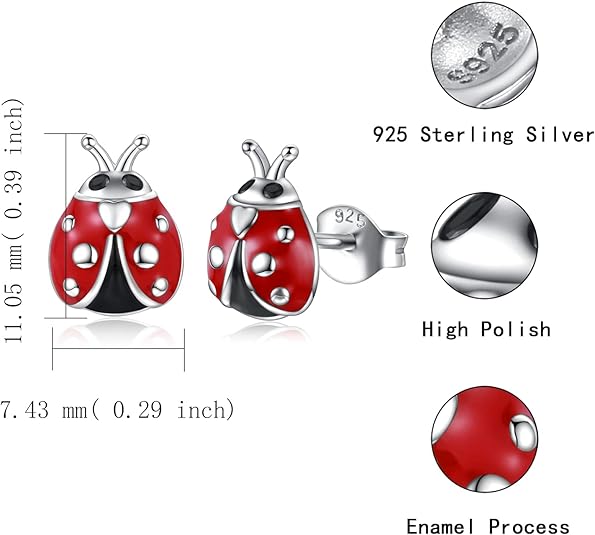 Miraculous Ladybug Stud Earrings