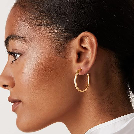 Open Edge Hoop Earrings