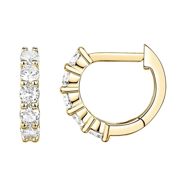 Pave Cz Huggie Earrings