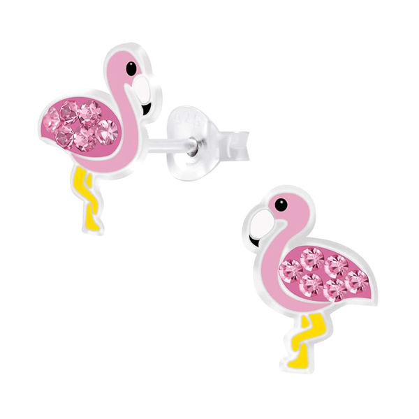 Pink Flamingo Stud Earrings