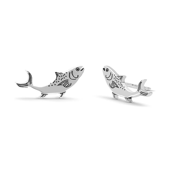 Salmon Stud Earrings