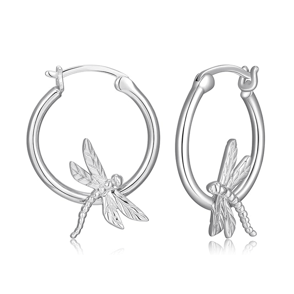 Silver Dragonfly Earrings