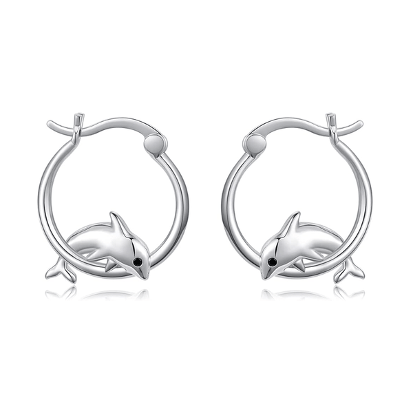 Sterling Silver Dolphin Earrings