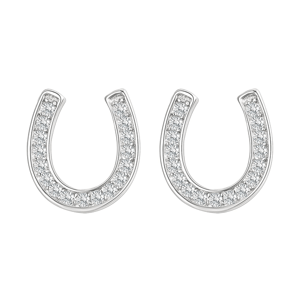 Sterling Silver Horseshoe Stud Earrings