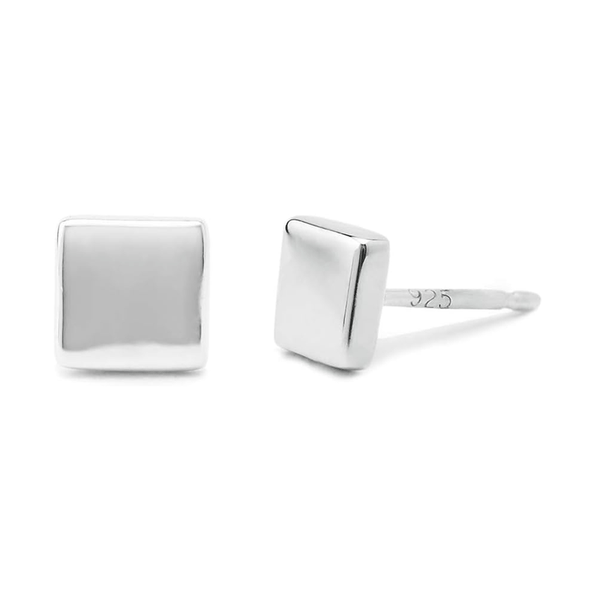 Sterling Silver Square Stud Earrings