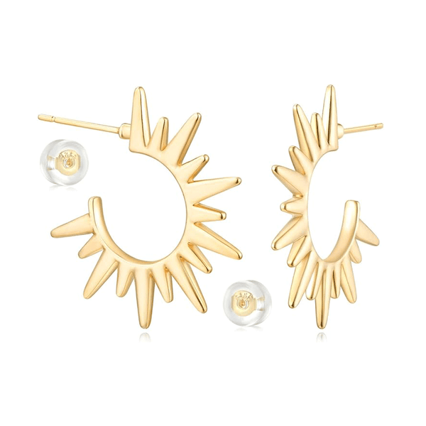 Sunburst Hoop Earrings