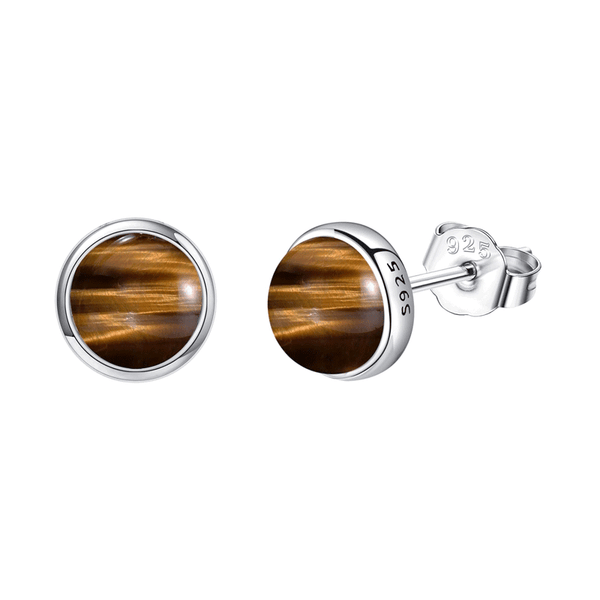 Tigers Eye Stud Earrings