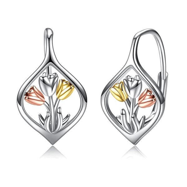 Tulip Flower Drop Earrings