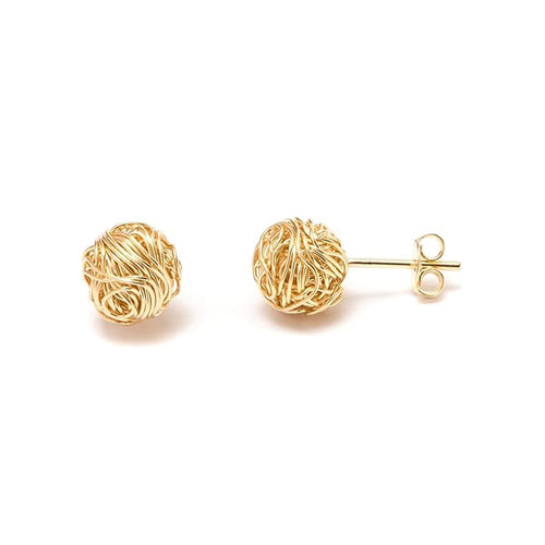 Wire Love Knot Stud Earrings