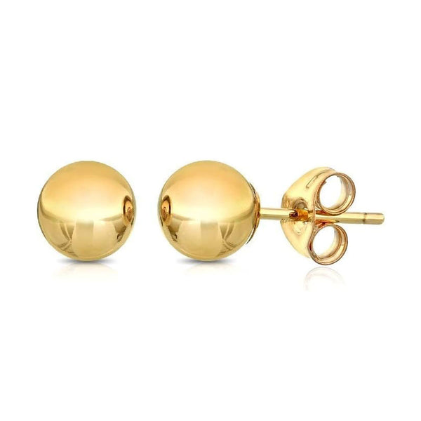 Gold Disco Ball Ear Stud Earrings