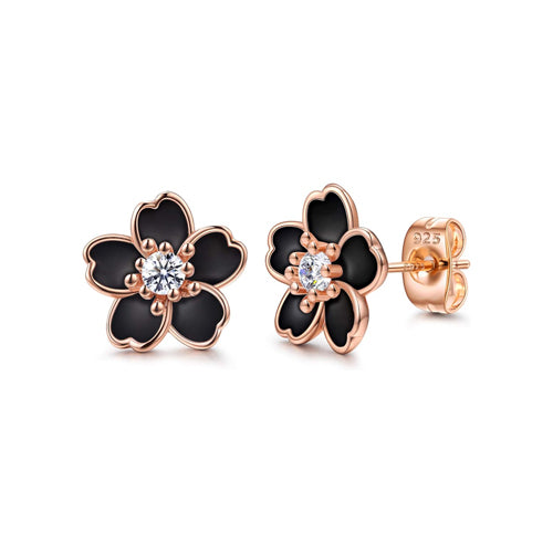 Plumeria Flower Stud Earrings