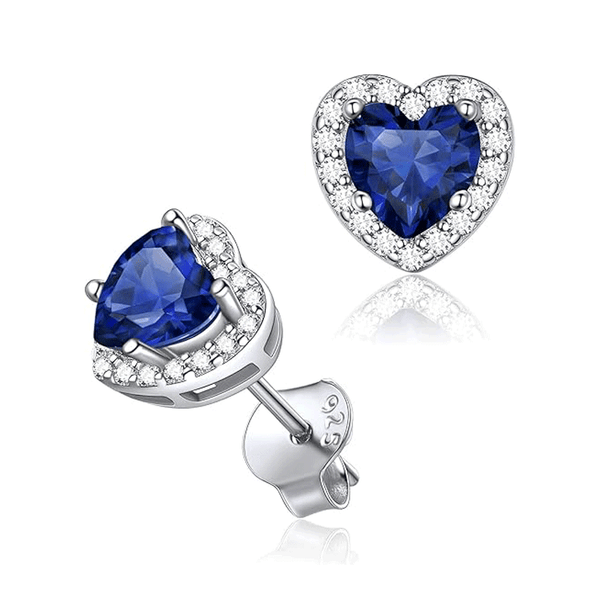 Blue Heart Earrings