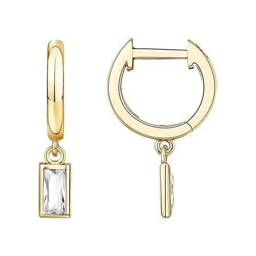 Baguette Huggie Hoop Earrings