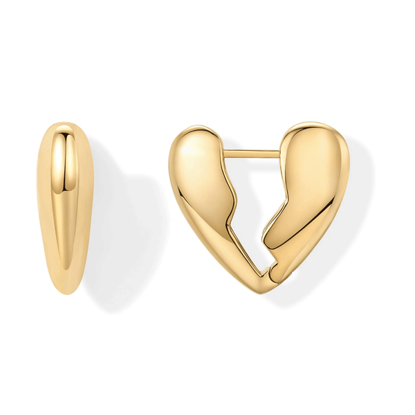 Broken Heart Hoop Earrings