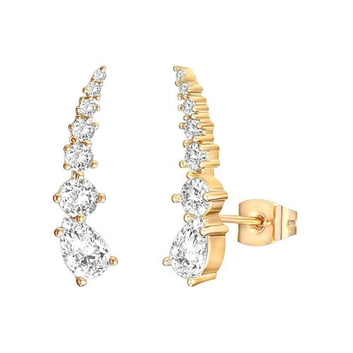 Celestial Ear Climber Crawler Stud Earrings