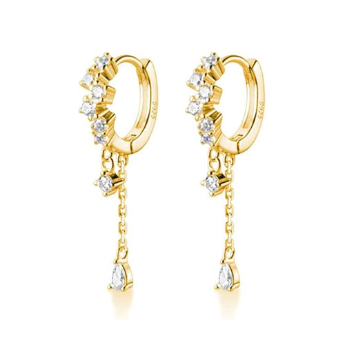 Bridal Star Huggie Drop Dangle Earrings For Women