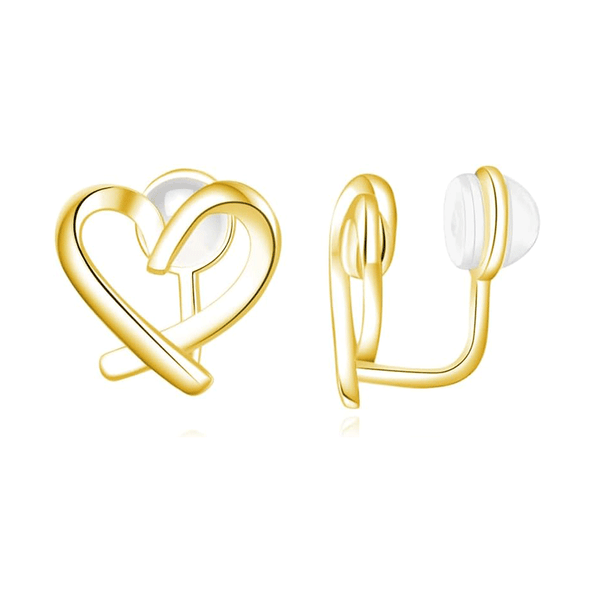 Heart Clip On Earrings