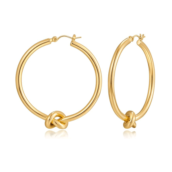 Infinity Love Knot Hoop Earrings