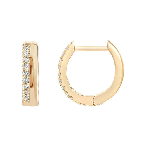 Line Cz Huggie Earrings