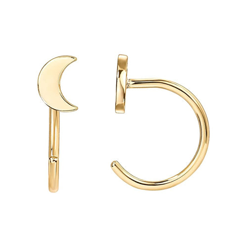 Moon Half Hoop Earrings