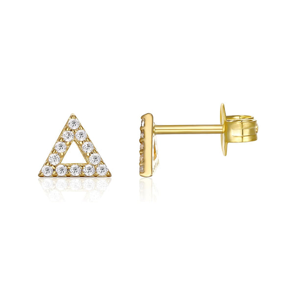 Open Triangle Stud Earrings