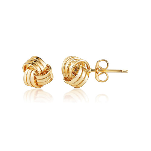 Plain Love Knot Stud Earrings