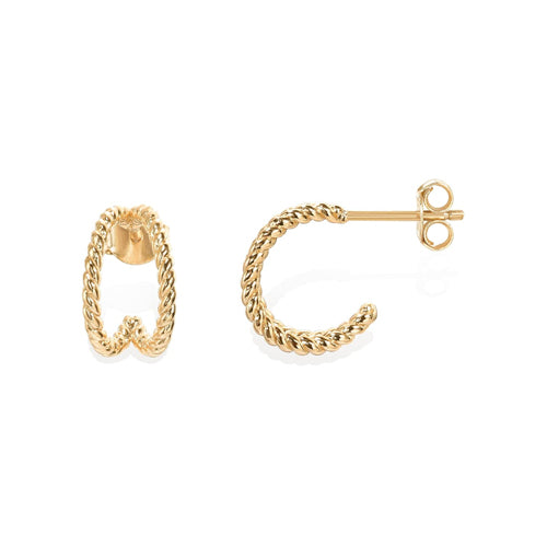 Rope Split Hoop Earrings