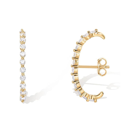 Round Suspender Ear Cuff Earrings