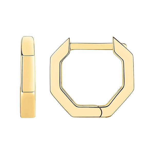 Square Thick Huggie Earrings