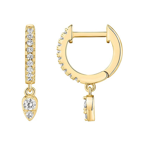 Tear Cz Drop Earrings