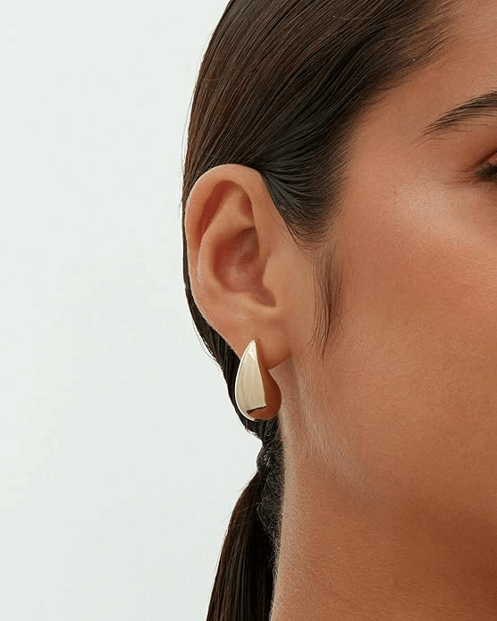 Large Tear Drop Stud Earrings