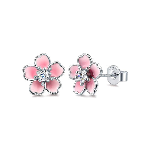 Plumeria Flower Stud Earrings