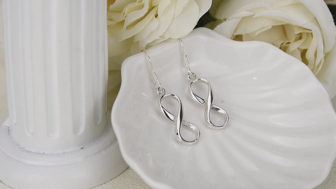 Plain Infinity Dangle Earrings