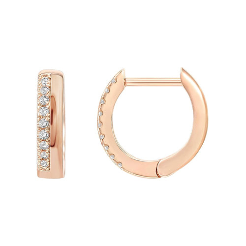 Line Cz Huggie Earrings