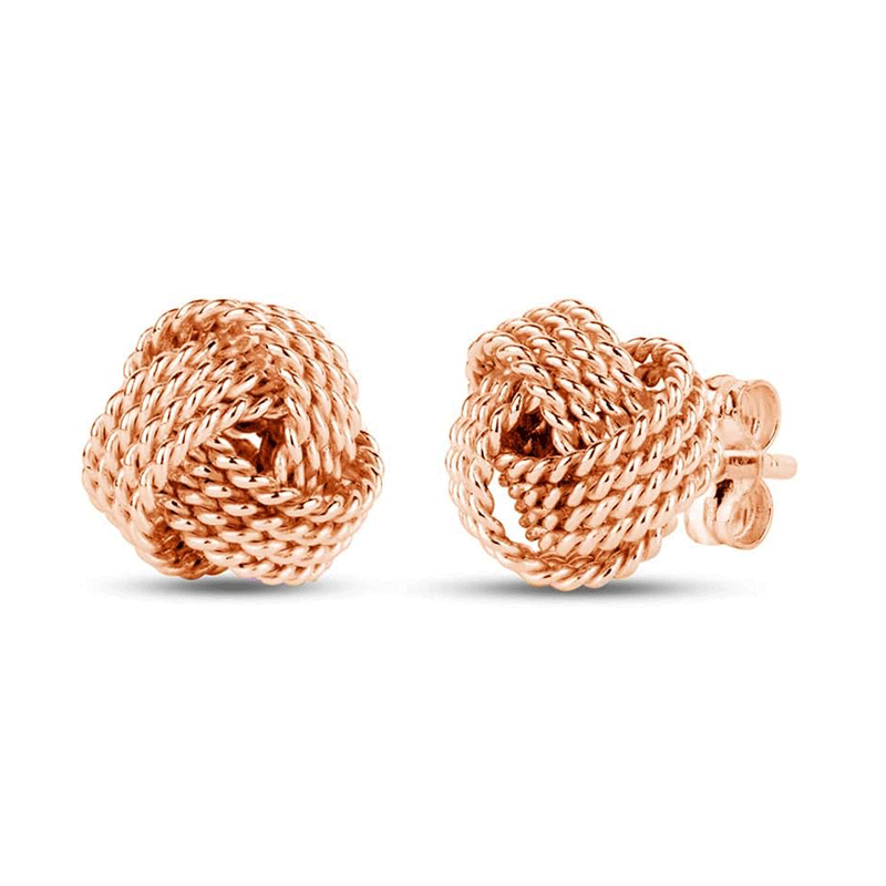 Lovers Knot Stud Earrings