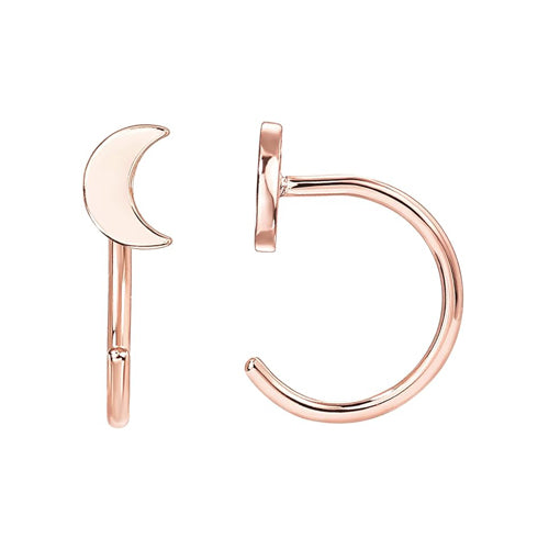 Moon Half Hoop Earrings