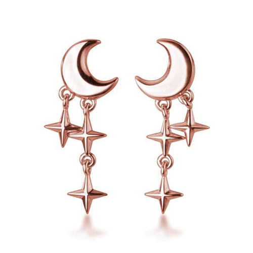 Moon Star Drop Earrings