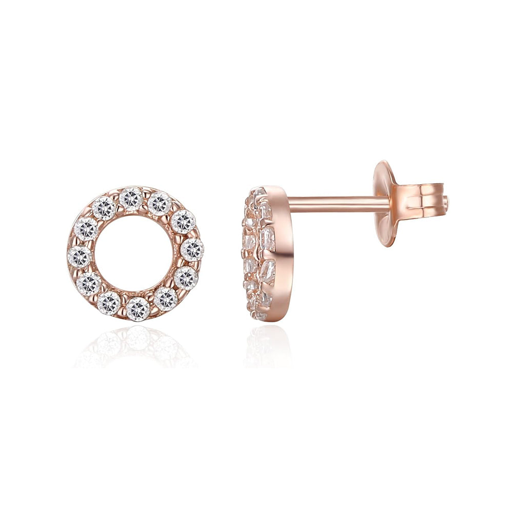 Open Circle Stud Earrings