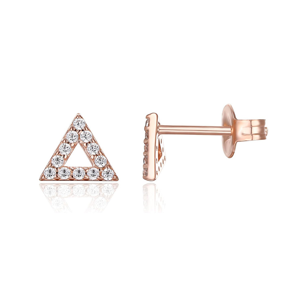 Open Triangle Stud Earrings