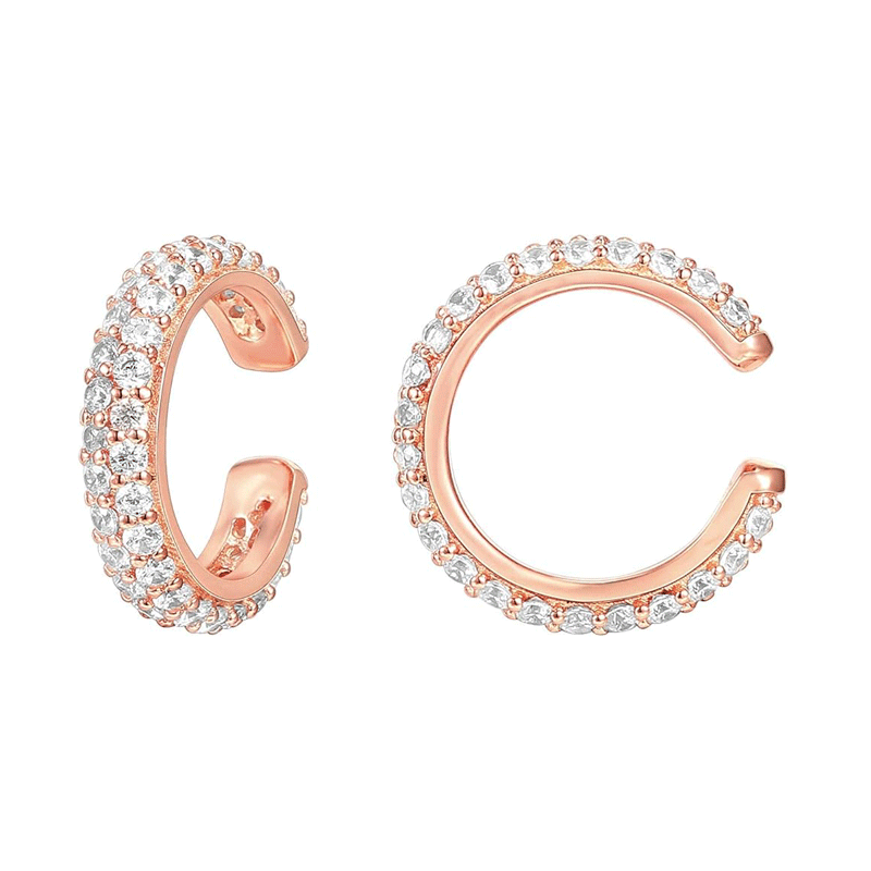 Pave Cz Huggie Ear Cuff Earrings