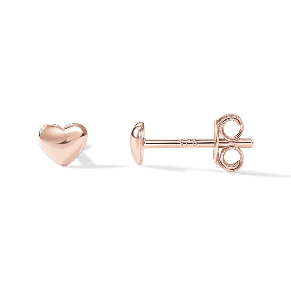 Puffy Heart Stud Earrings