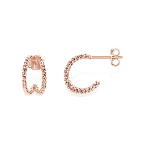 Rope Split Hoop Earrings