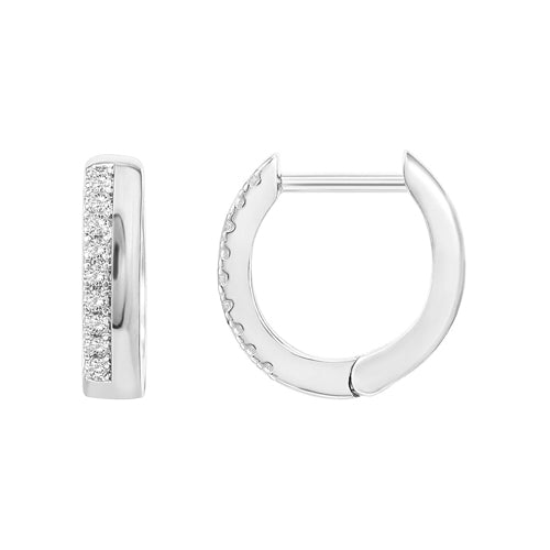 Line Cz Huggie Earrings