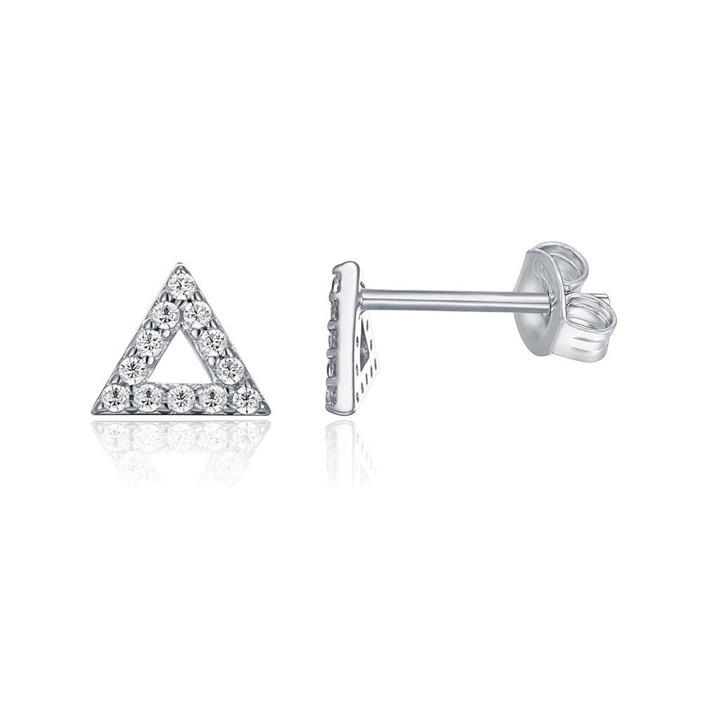 Open Triangle Stud Earrings