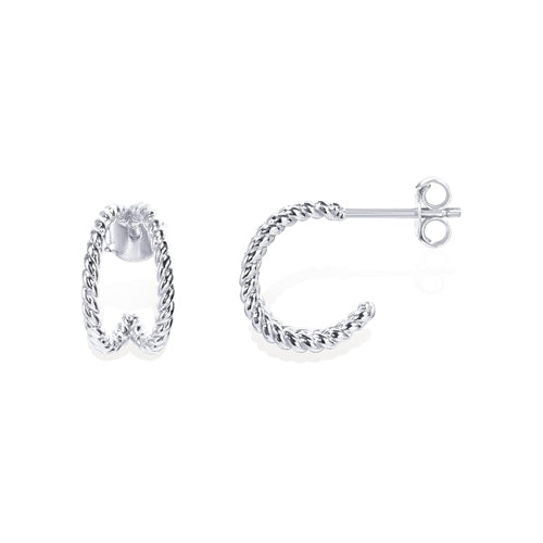 Rope Split Hoop Earrings