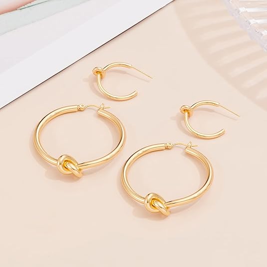 Infinity Love Knot Hoop Earrings