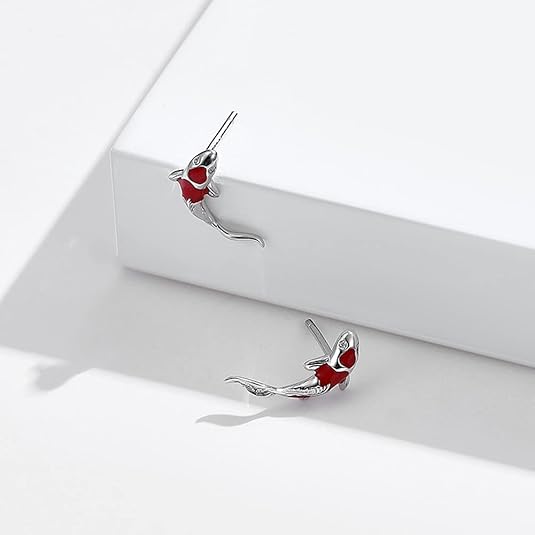 Koi Fish Stud Earrings